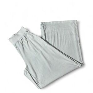 American Eagle AE Lounge Light Blue Ribbed Wide Leg Pants Small 03/25 3670